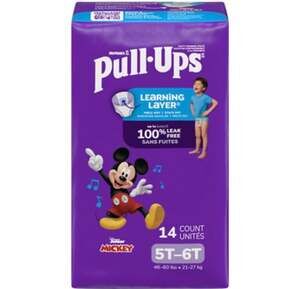 Huggies Pull-Ups Boys' Learning Designs Training Pants Size 5T-6T 14-Count
